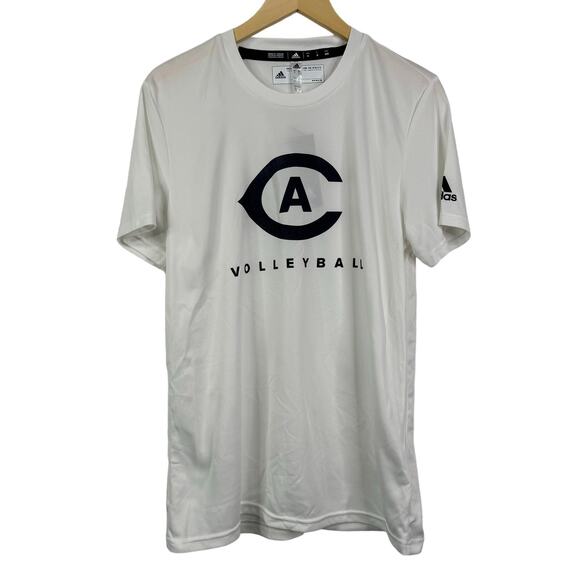 Adidas UC Davis Aggies White Volleyball Clima Tech Tee Size M NWT - Picture 1 of 6